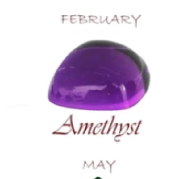 AVON VTG Gold-Tone Teddy Bear Lapel Pin with Heart-Shaped Birthstone (February) - Picture 10 of 10